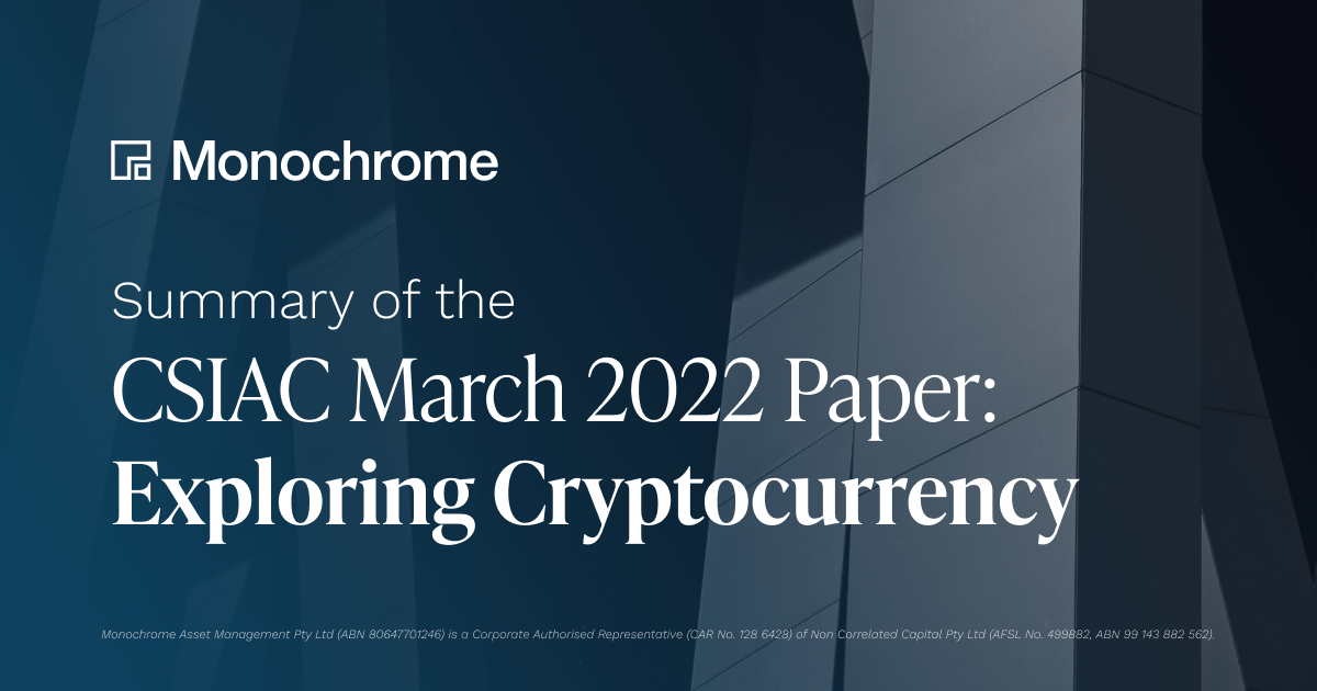 A Summary of the CSIAC March 2022 Paper, “Exploring Cryptocurrency”